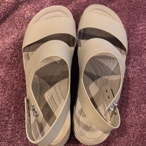 CROCS Tan/Mushroom colored sandals
